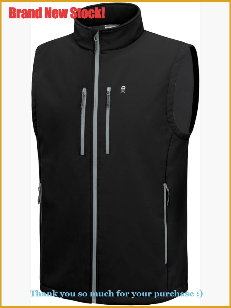 Lightweight Fleece Softshell Vest Windproof Sleeveless Jacket With Zipper